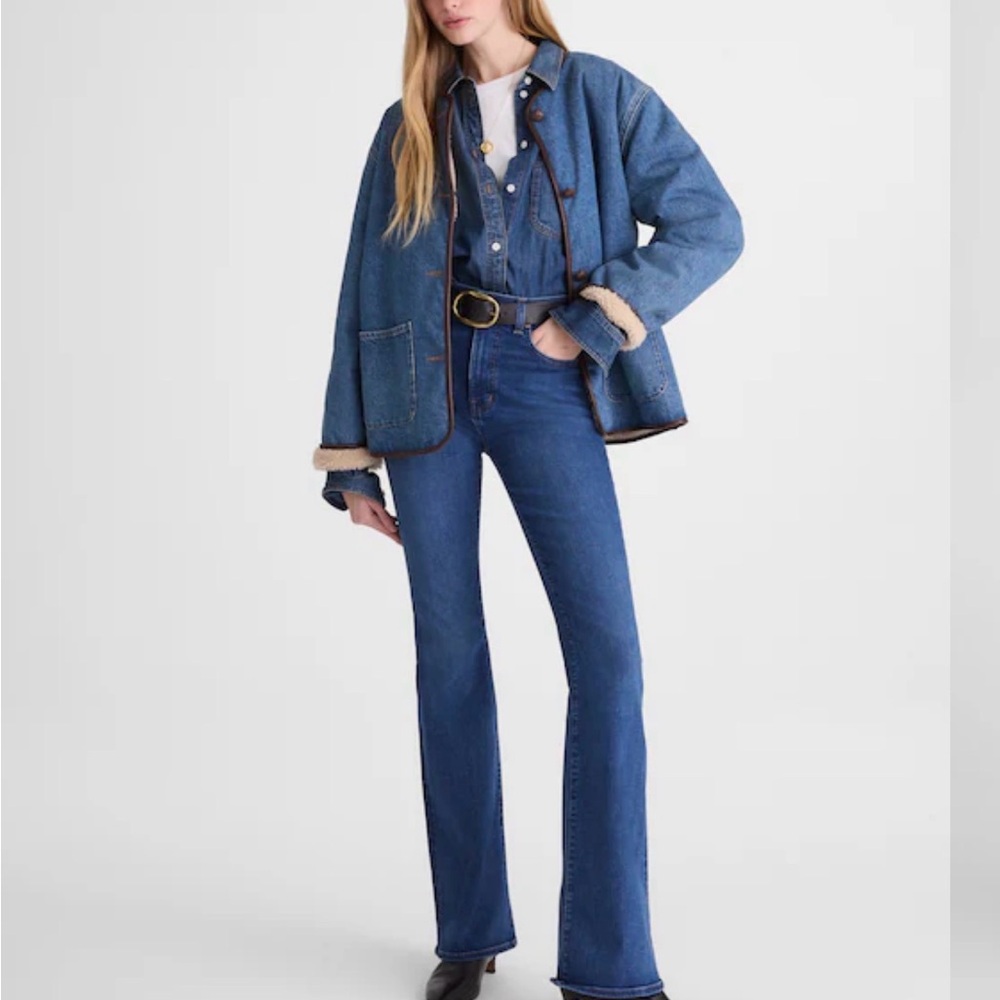 Madewell Mid-Blue High-Rise Flare Jeans